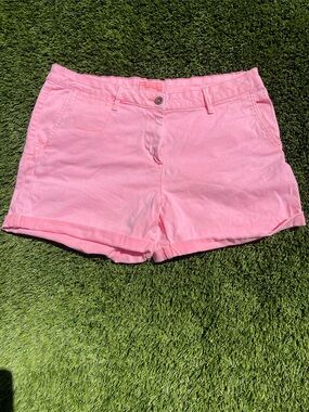 Women's Pink Roll-Cuff Jean Shorts